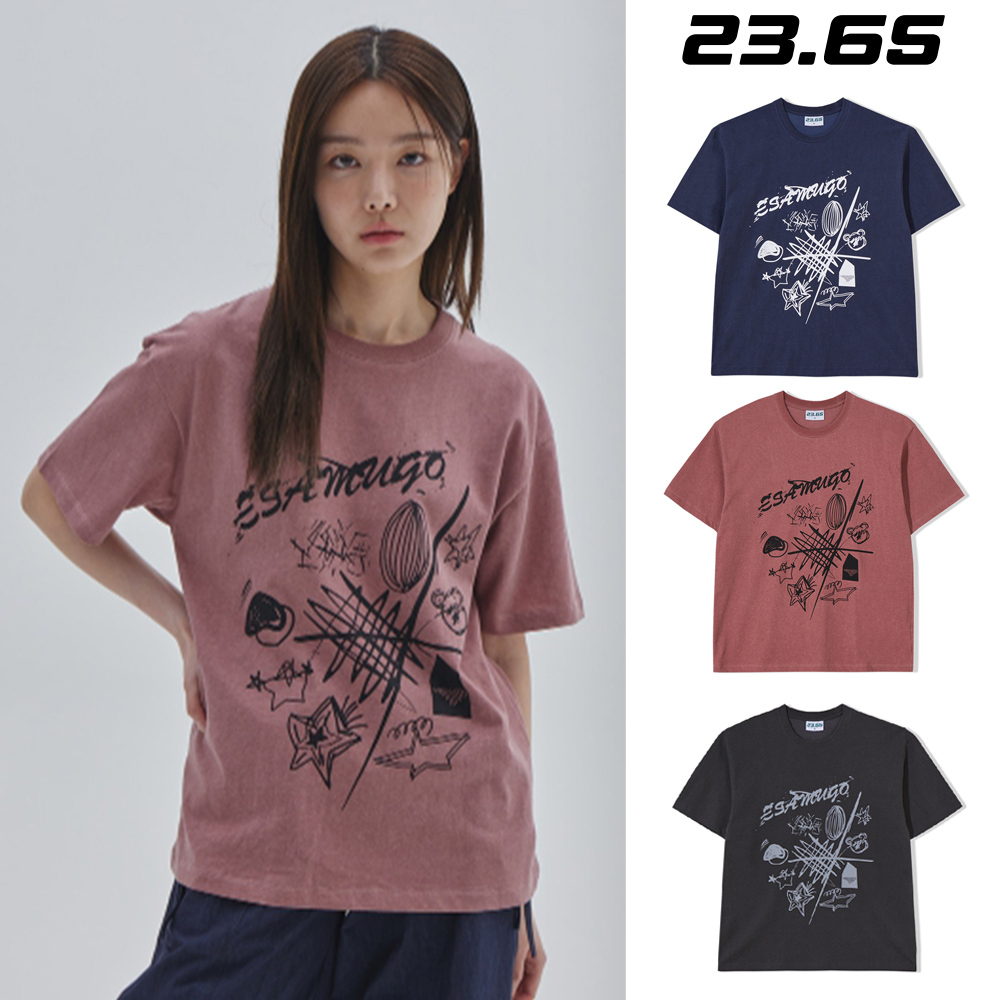 【23.65】24SS★ PIGMENT GRAFFITI T-SHIRT