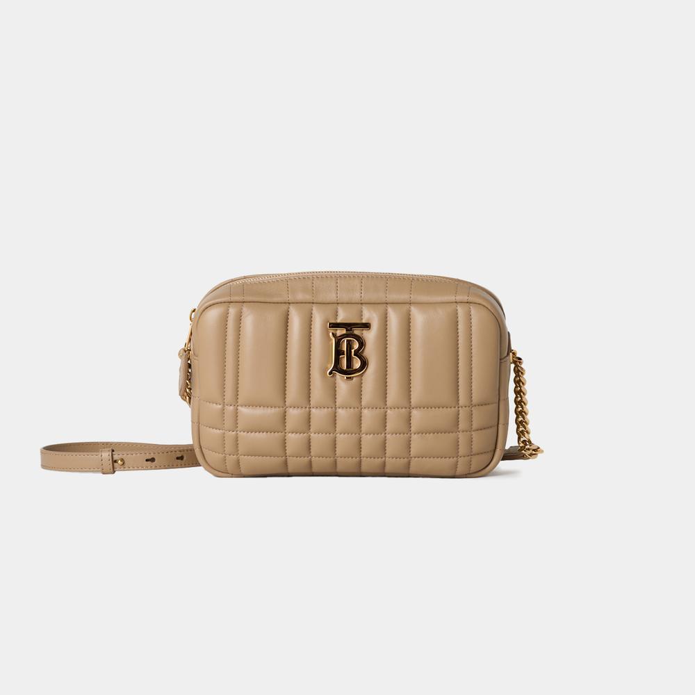送料関税込★Burberry★TBロゴ レザー カメラバッグ★ベージュ