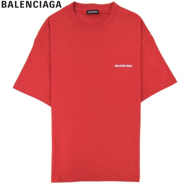 BALENCIAGA バレンシアガ ロゴプリントTシャツ レッド