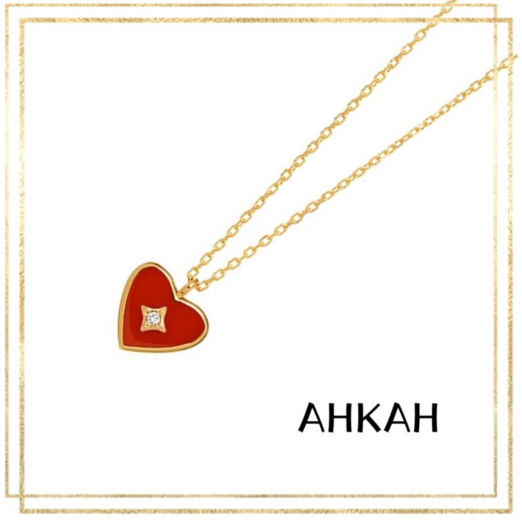 AHKAH アーカー ネックレス フローティナハート 18K ダイヤ 国内