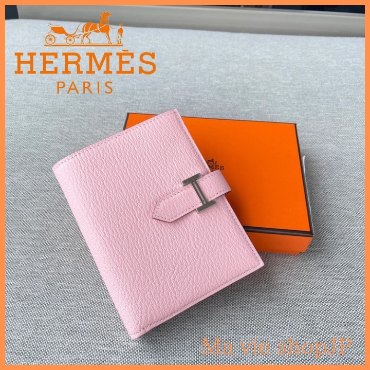 可愛く上品!!【HERMES】エルメス べアン 二つ折り財布