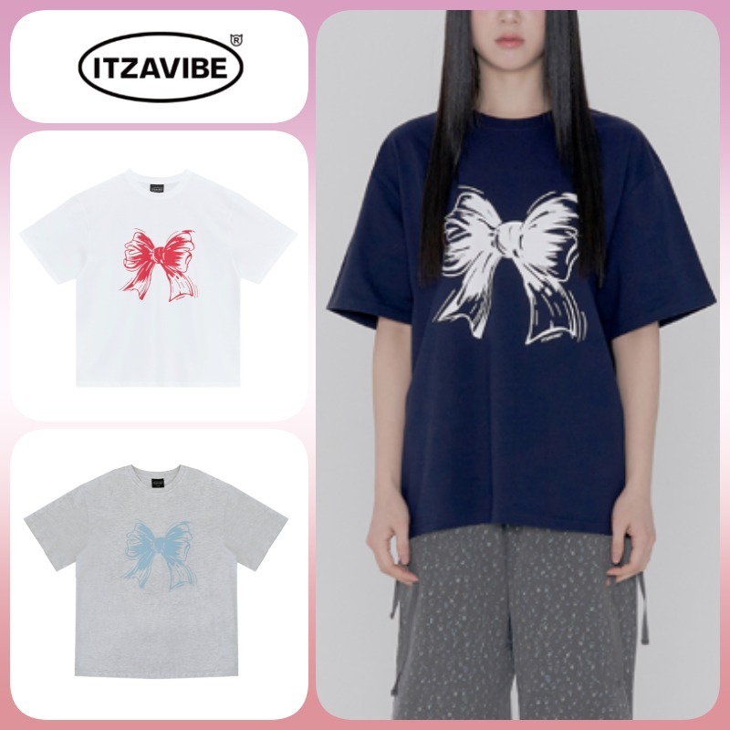 ◆24SS ITZAVIBE RIBBON LOGO T SHIRT/3色◆