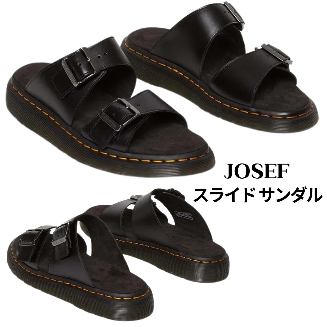 送料込 Drmartens 快適×メンズライク JOSEF スライド サンダル
