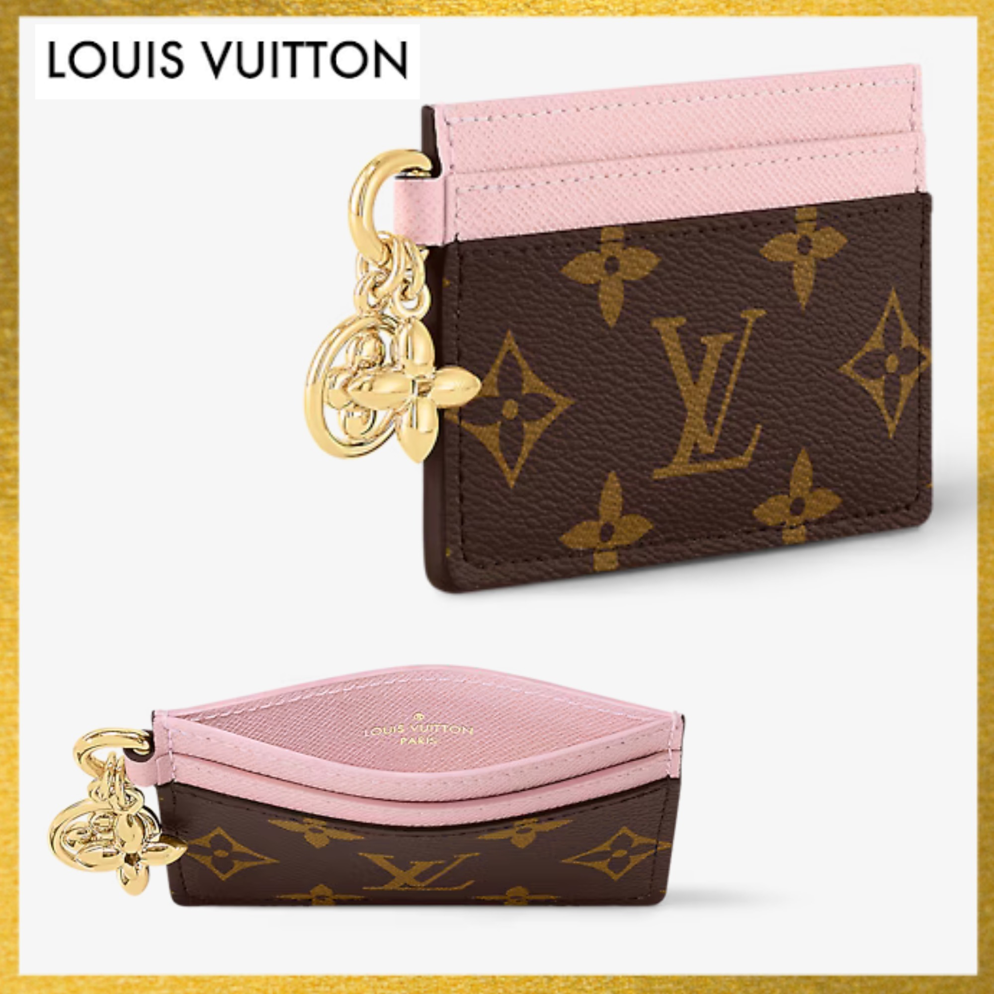 【LOUIS VUITTON】チャームをあしらったポルト カルトLVチャーム