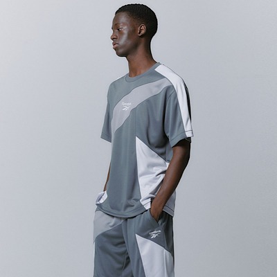 《☆超人気☆》☆Reebok☆Panelled Vector Mesh T-Shirts☆Gray