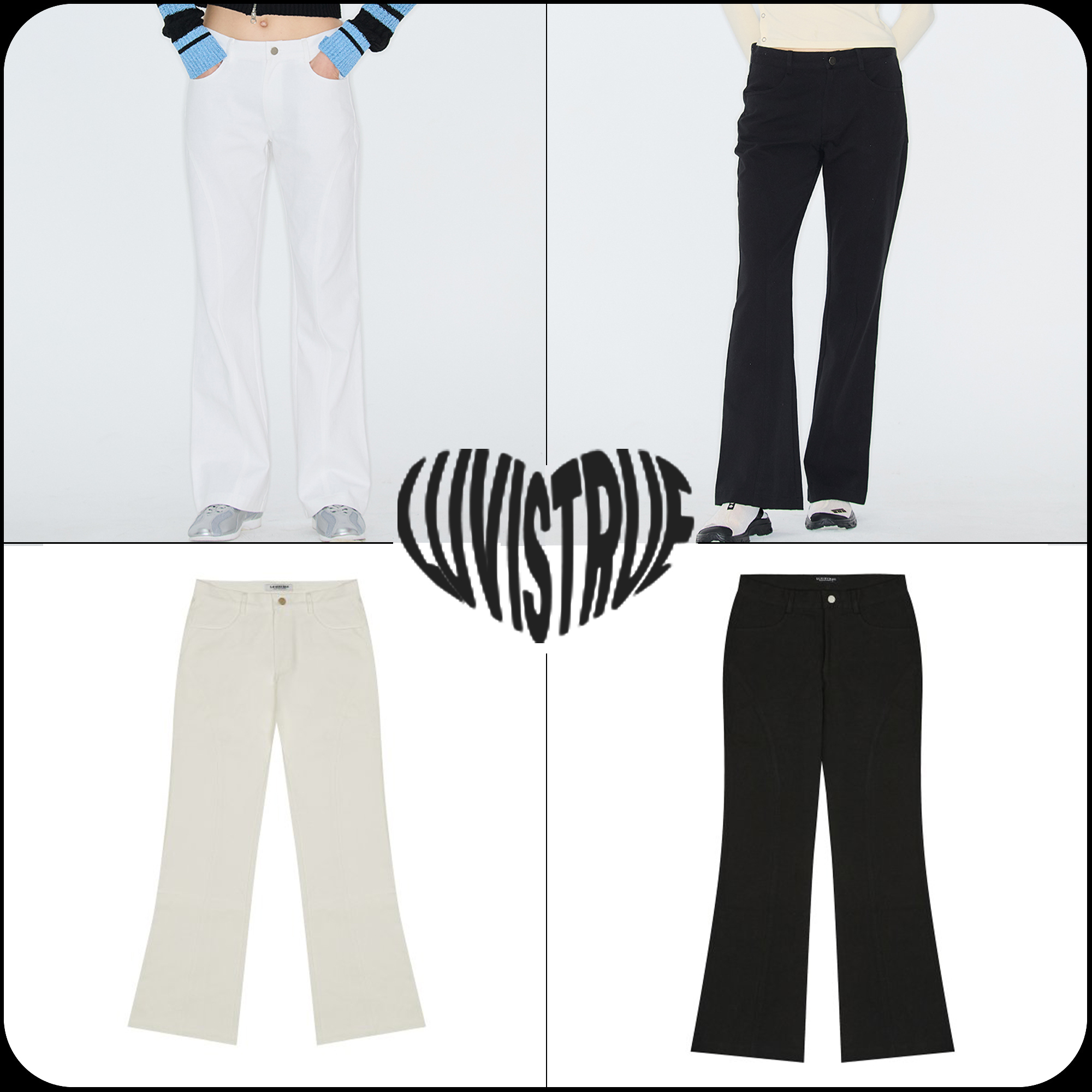 [LUVISTRUE]★24SS★韓国人気★CURVED L PANTS