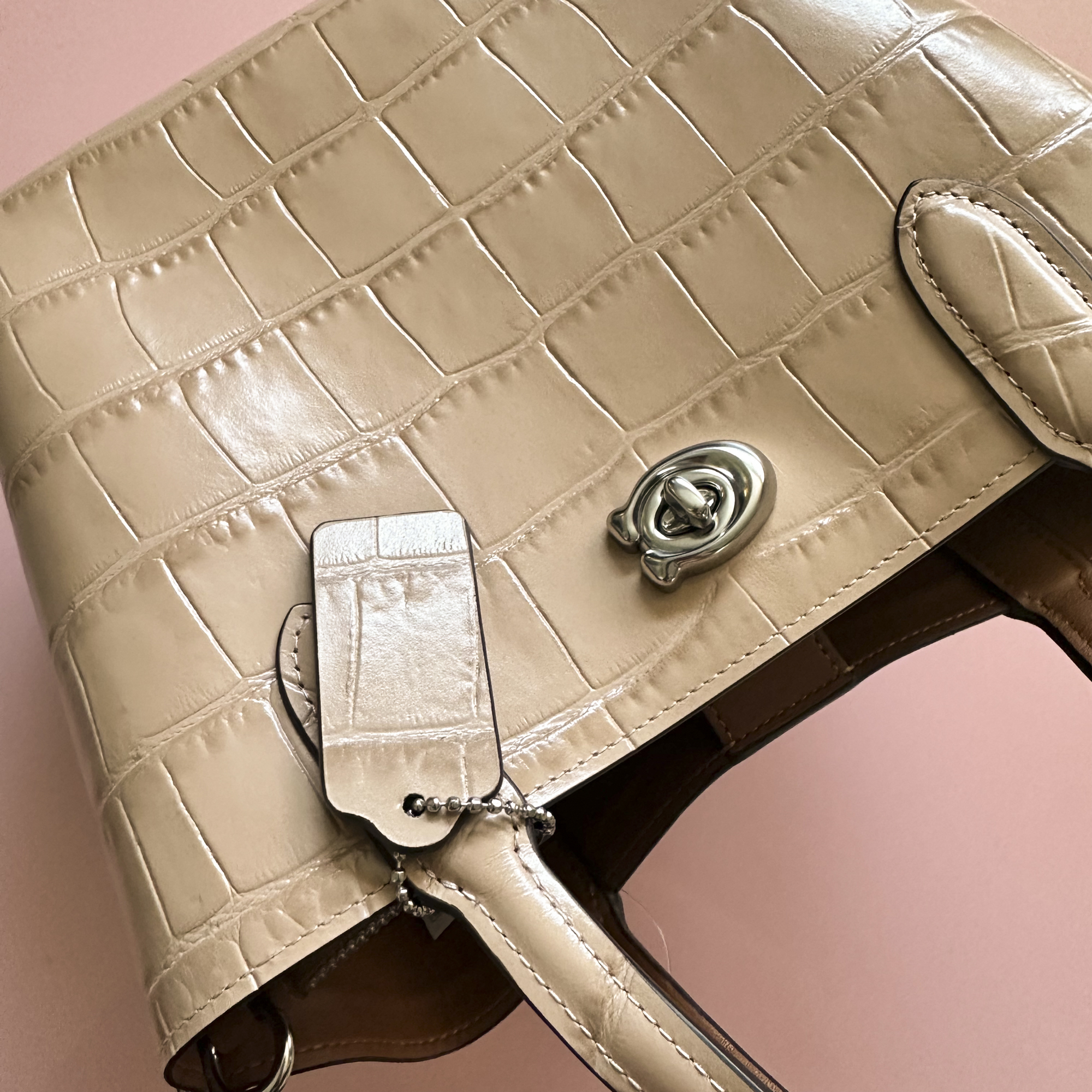 COACH高級ライン】○芸術的♪クロコ○2WAYミニトート (Coach