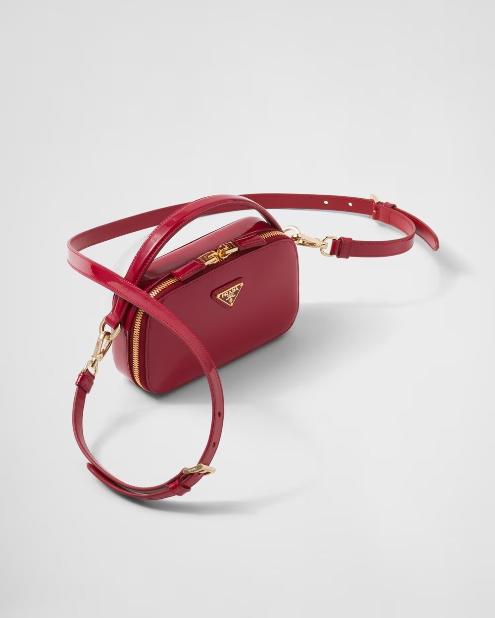 《送料無料》PRADA Odette patent leather mini-bag