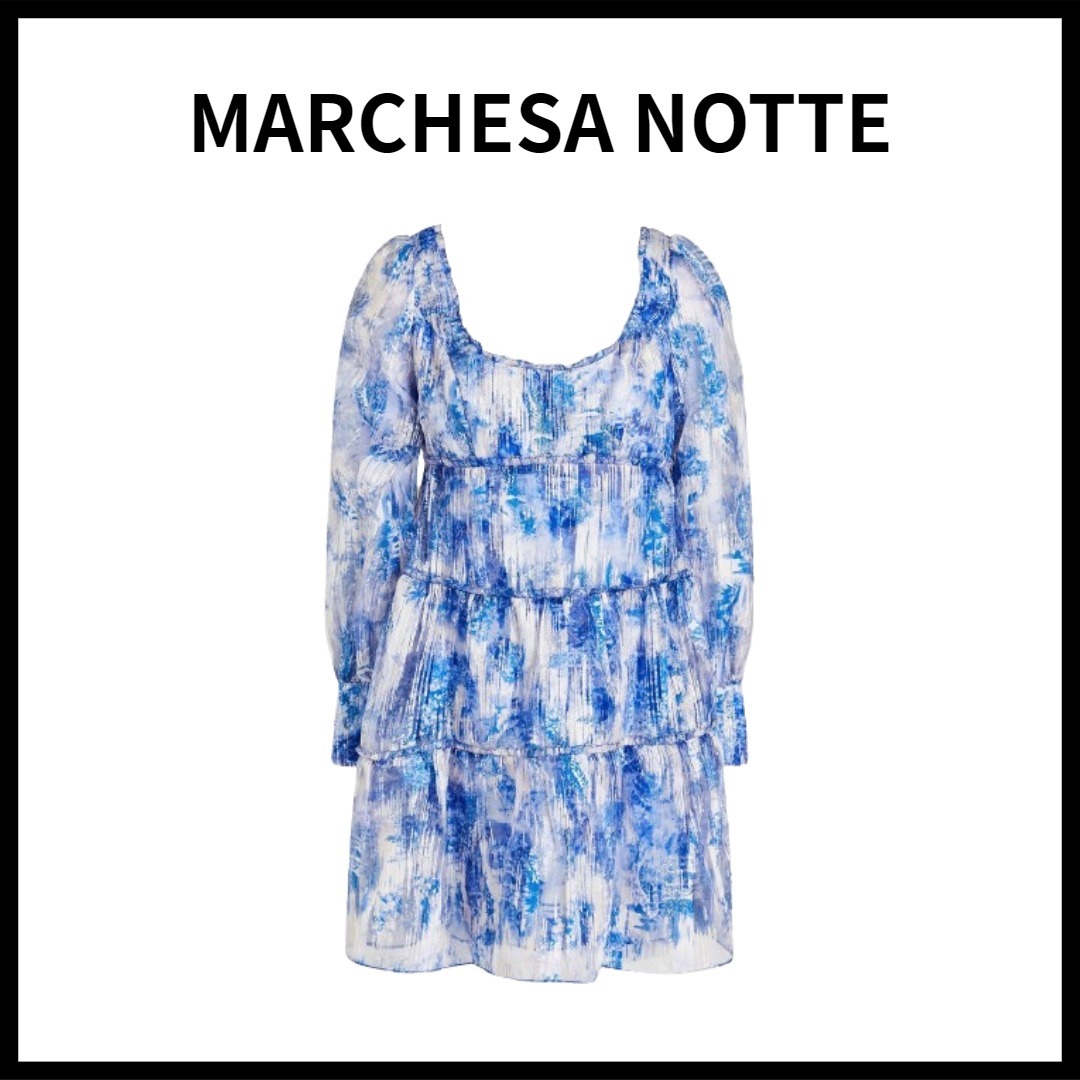 MARCHESA NOTTE フィルクーペオーガンザ ミニワンピース