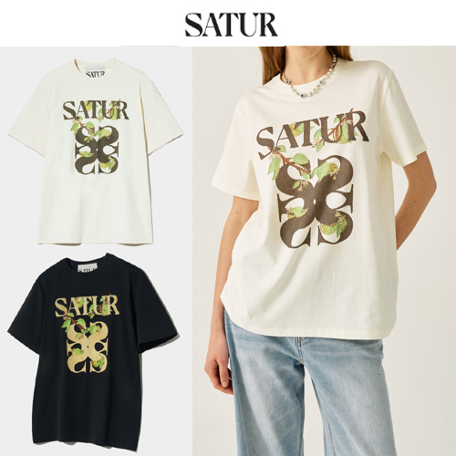 ★2024SS新作★SATUR★Apero Leaf Graphic T-Shirt