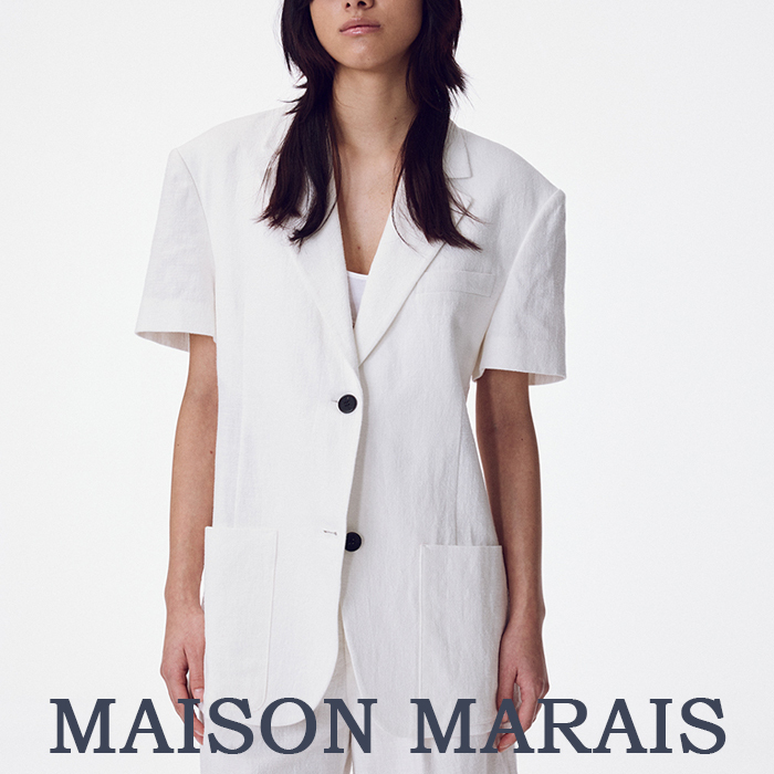 MAISON MARAISメゾン マレ ハーフ スリーブ シングル ジャケット