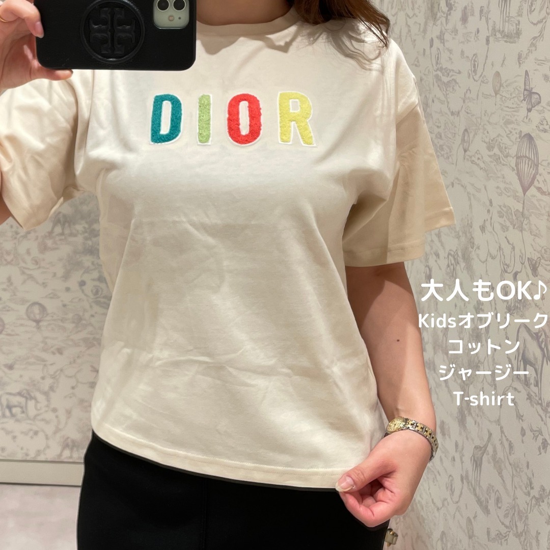 送料込DIOR大人もOK♪Kids コットンジャージー ロゴT‐shirt