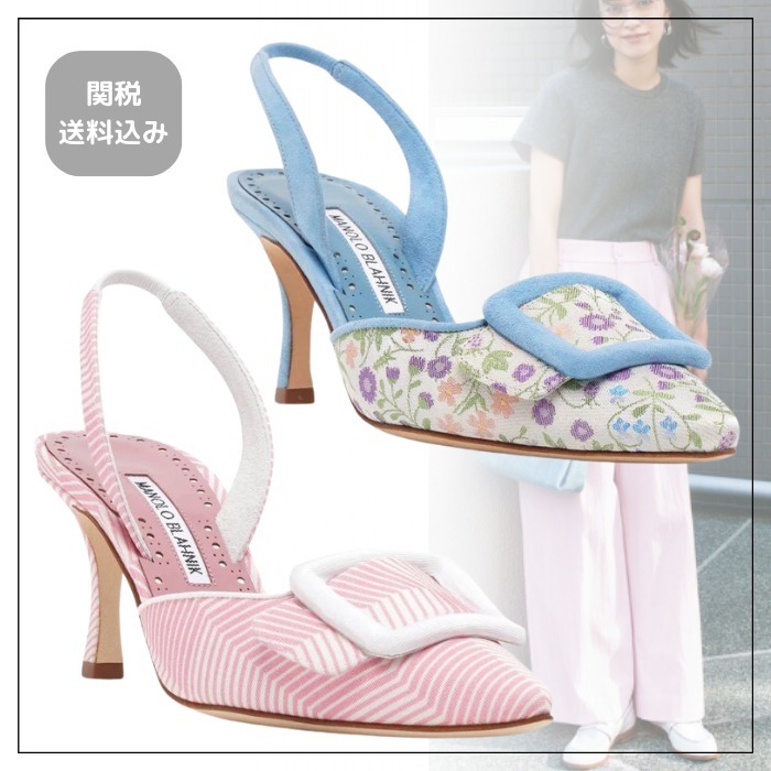 【MANOLO BLAHNIK】De Chine スリングバック パンプス Manolo Blahnik スリングバックパンプスピンク36