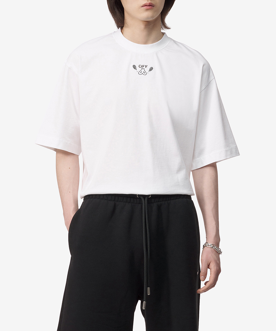 《OFF-WHITE》 OMAA120S24JER0030110 バンダナ スケート Tシャツ