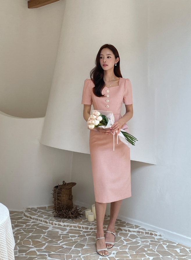 【I AM MARI】24SS★ Clive Tweed Midi Skirt