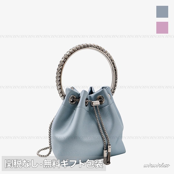 【国内発】JIMMY CHOO BON BON サテン ボンボンバッグ