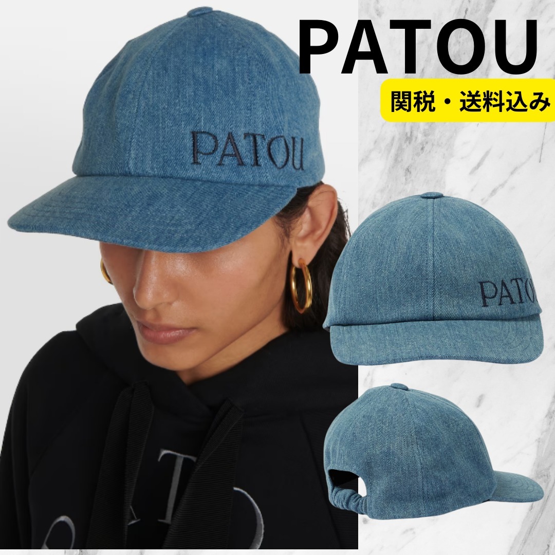 デニム ★ PATOU パトゥLogo denim baseball cap キャップ ロゴ