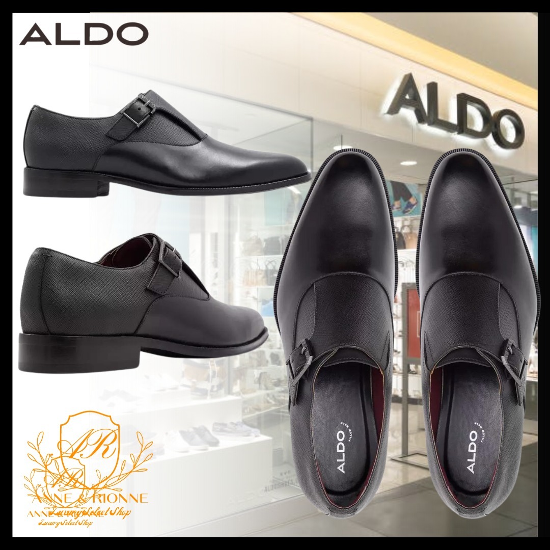 ALDO メンズ ドレスシューズ モンクストラップ 革靴 日本未上陸