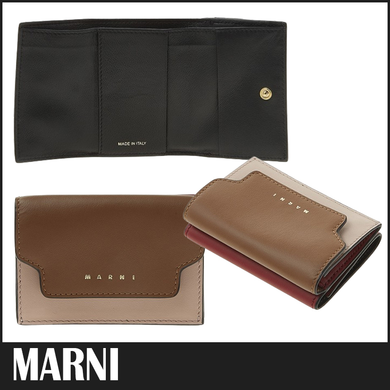 送料関税込☆MARNI マルニ 小銭入れ付き 折りたたみ財布☆超人気