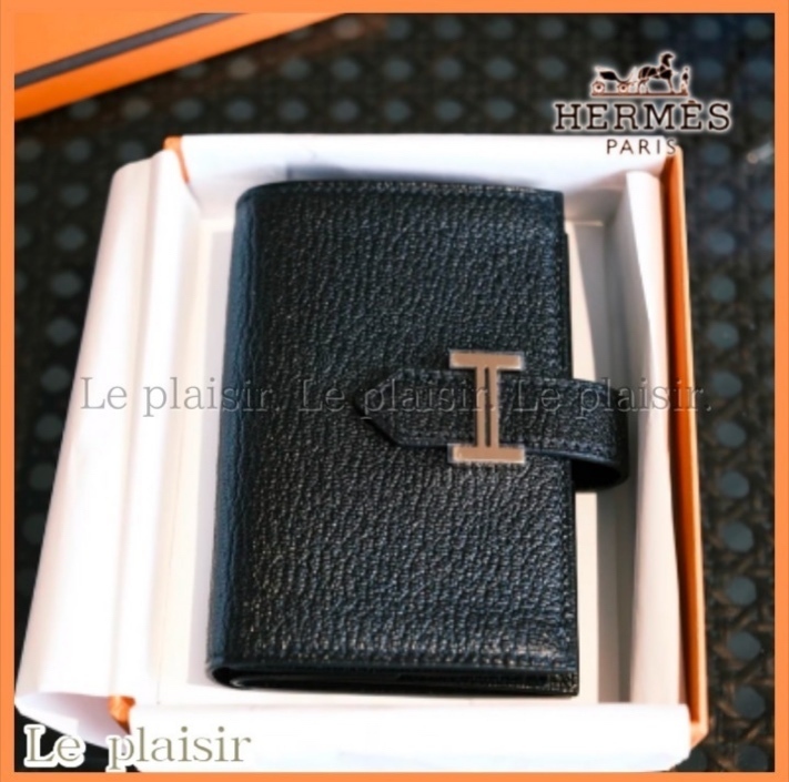 《上品でシンプル★》HERMES Bearn ベアン ミニウォレット