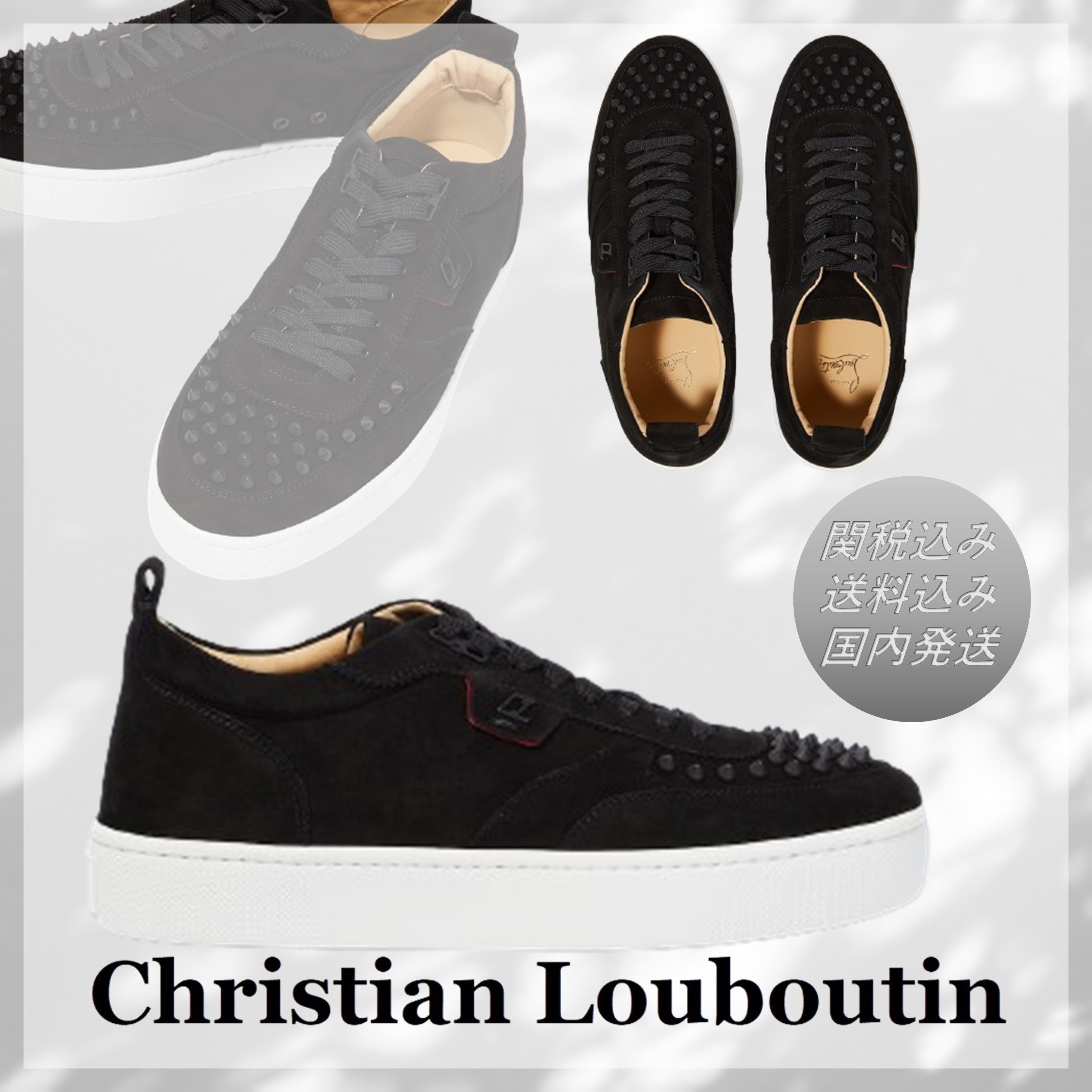 ■Christian Louboutin■Happyrui スパイク スエード スニーカー