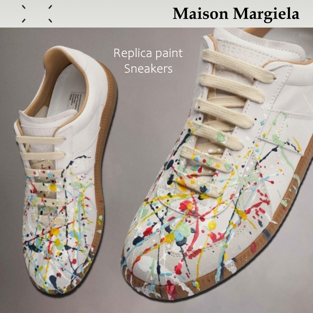 VIP【Maison Margiela】Replica ホワイトペイント スニーカー
