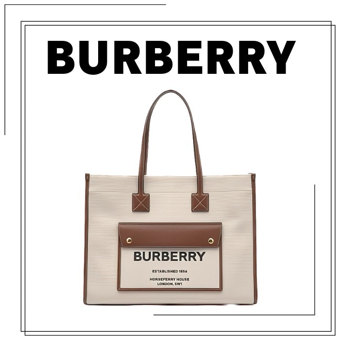 BURBERRY バーバリー ロゴ キャンバス トートバッグ