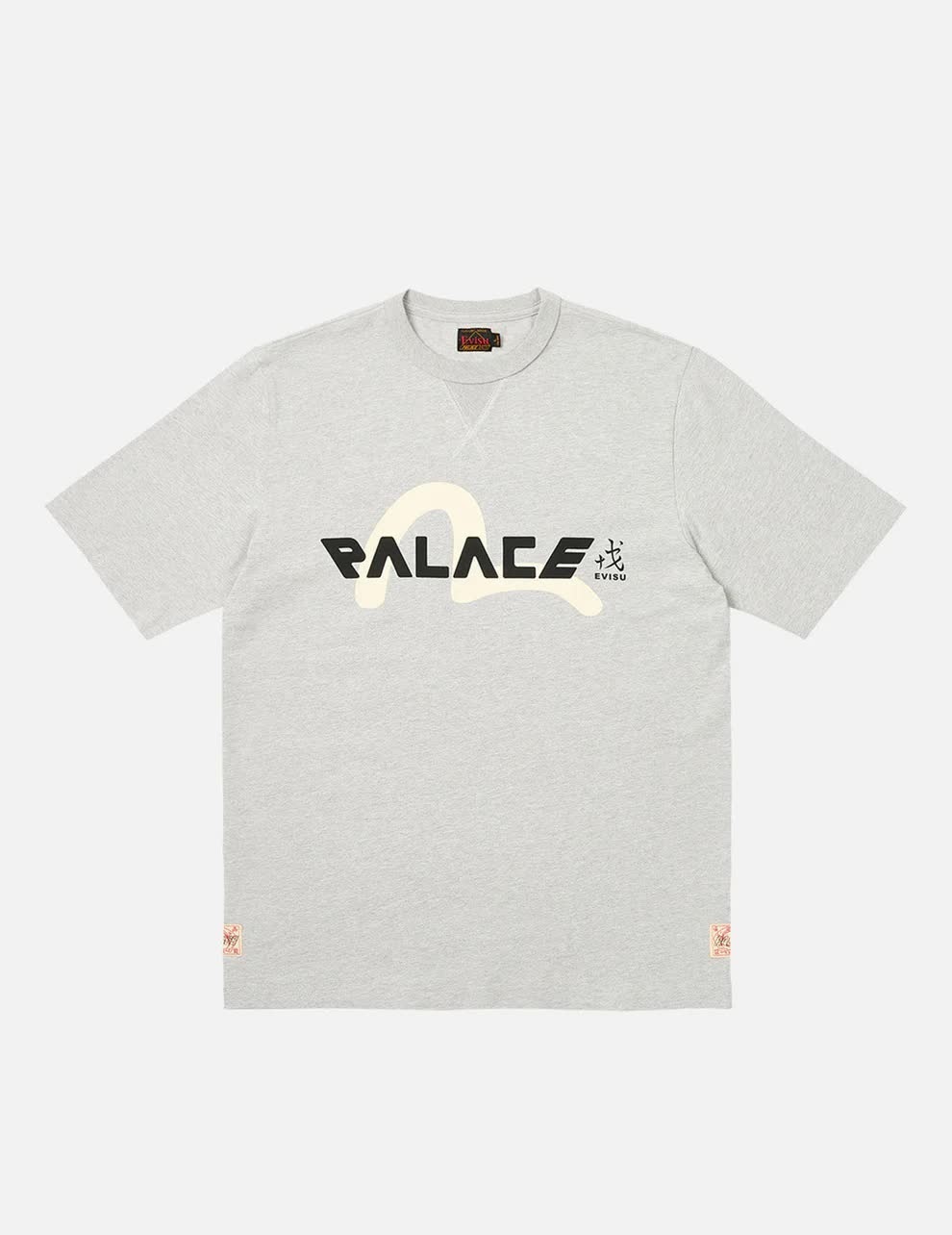 送料無料！PALACE x EVISU コントラスト ロゴプリント TEE