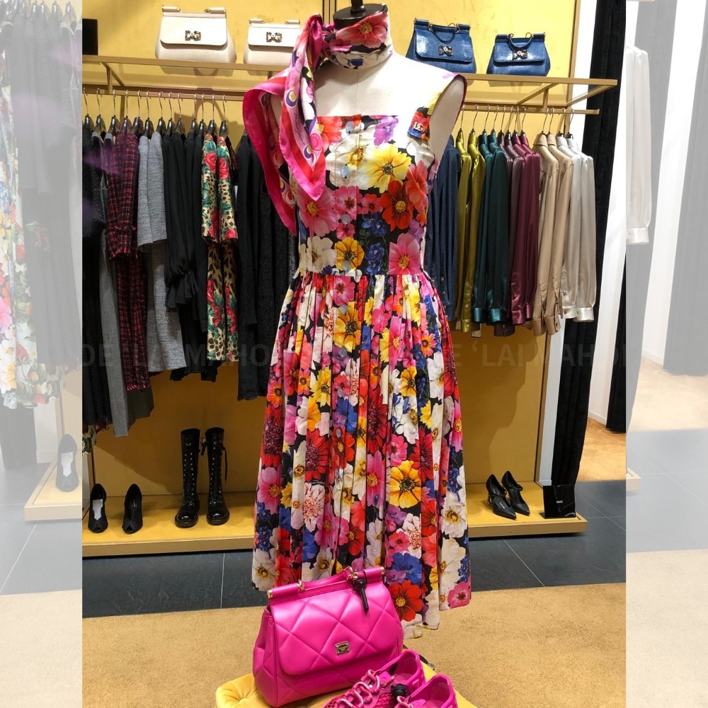 DOLCE&GABBANA フラワープリント ドレス