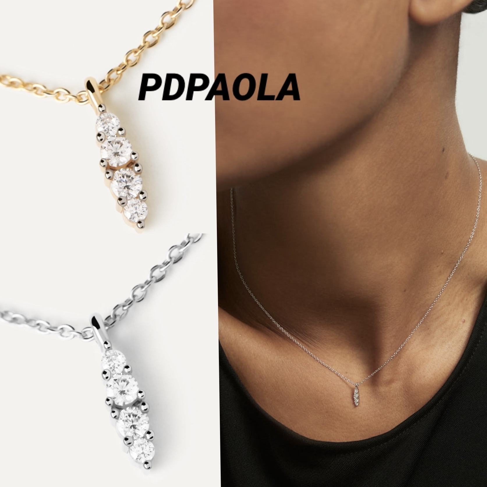 ◆PDPAOLA◆ガラ ネックレス シルバー/ゴールド 送料込