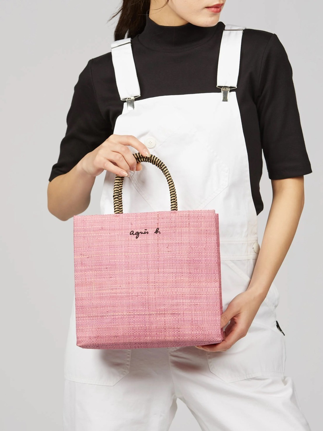 ☆agnes b. MX02−09 ラフィア ハンドバッグ /送料込 (Agnes b/かごバッグ) 106267249【BUYMA】