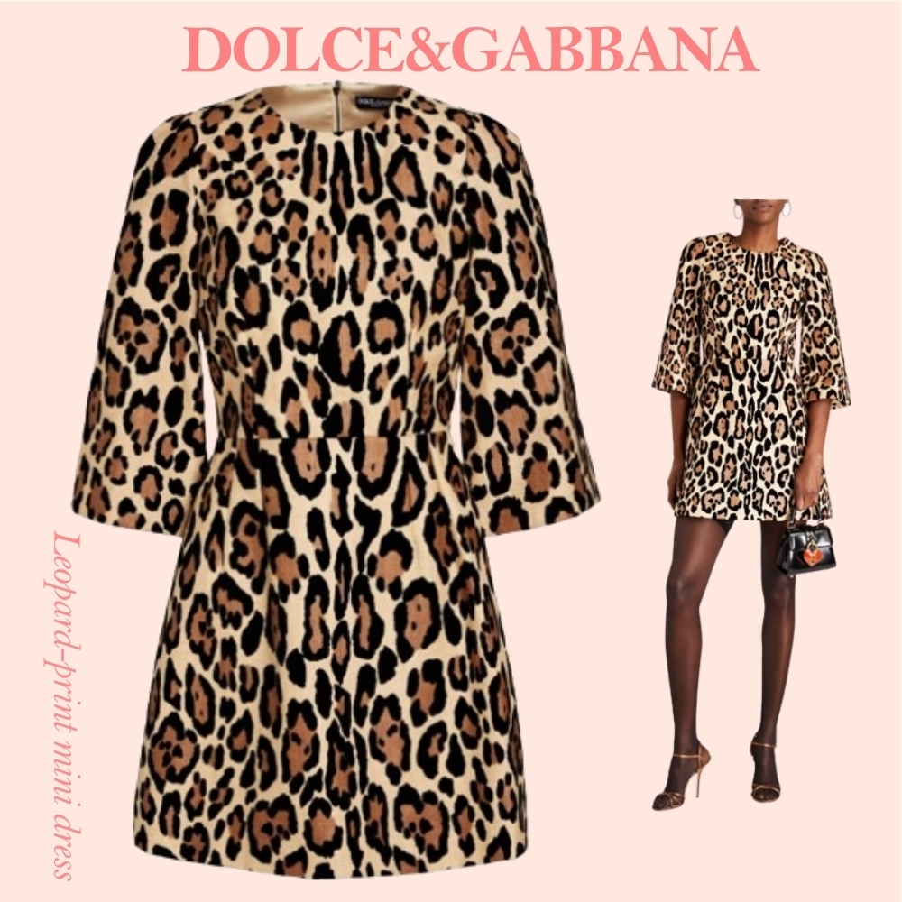 ◆DOLCE&GABBANA（ドルチェ&ガッバーナ）ヒョウ柄ミニワンピース