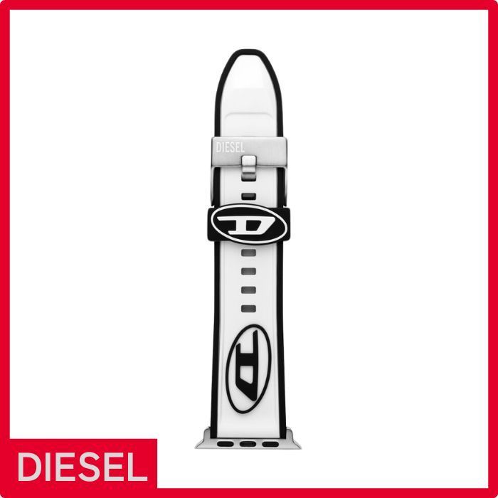 DIESEL＊Dss009 ホワイトシリコン Apple Watch用バンド