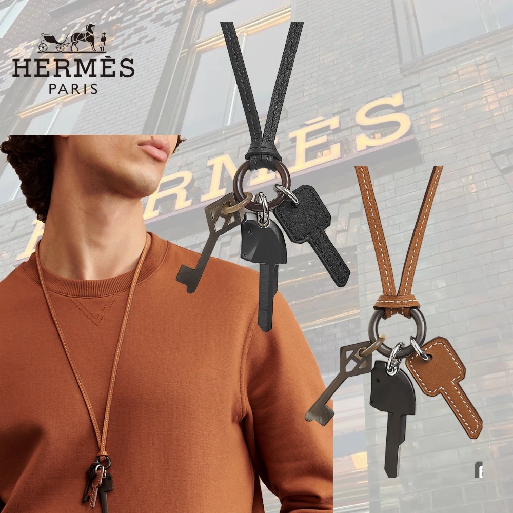 【ギフトに◎コーデのポイントに】HERMES Cles ロングネックレス