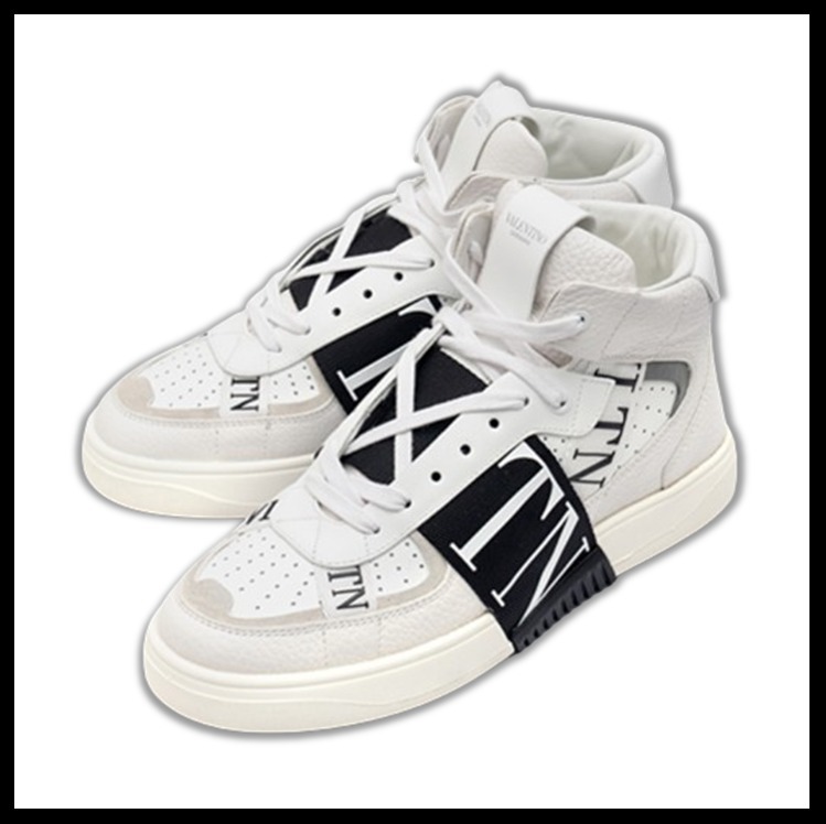 関税込★VALENTINO★Fabric Band VL7N Mid-Top Men's Sneakers
