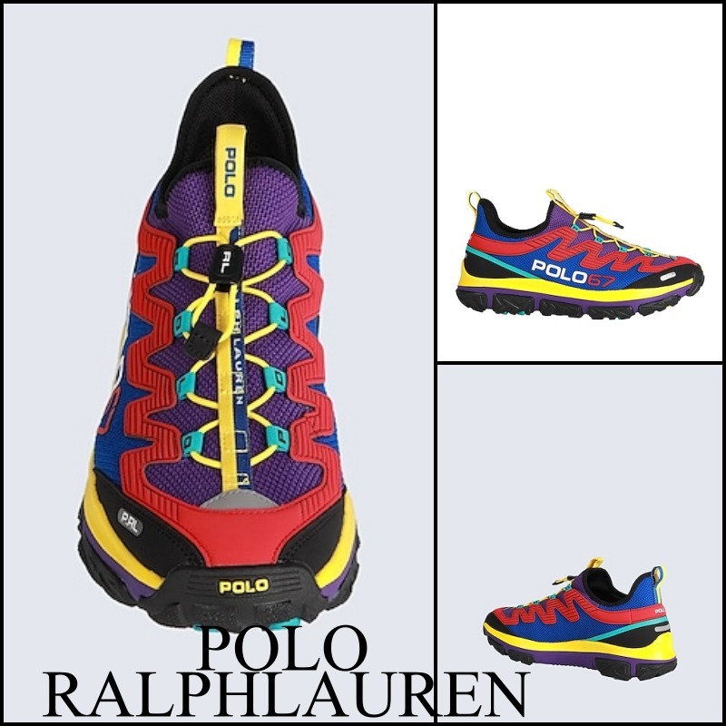送関込☆POLO RALPHLAUREN ロゴ レザー スニーカー
