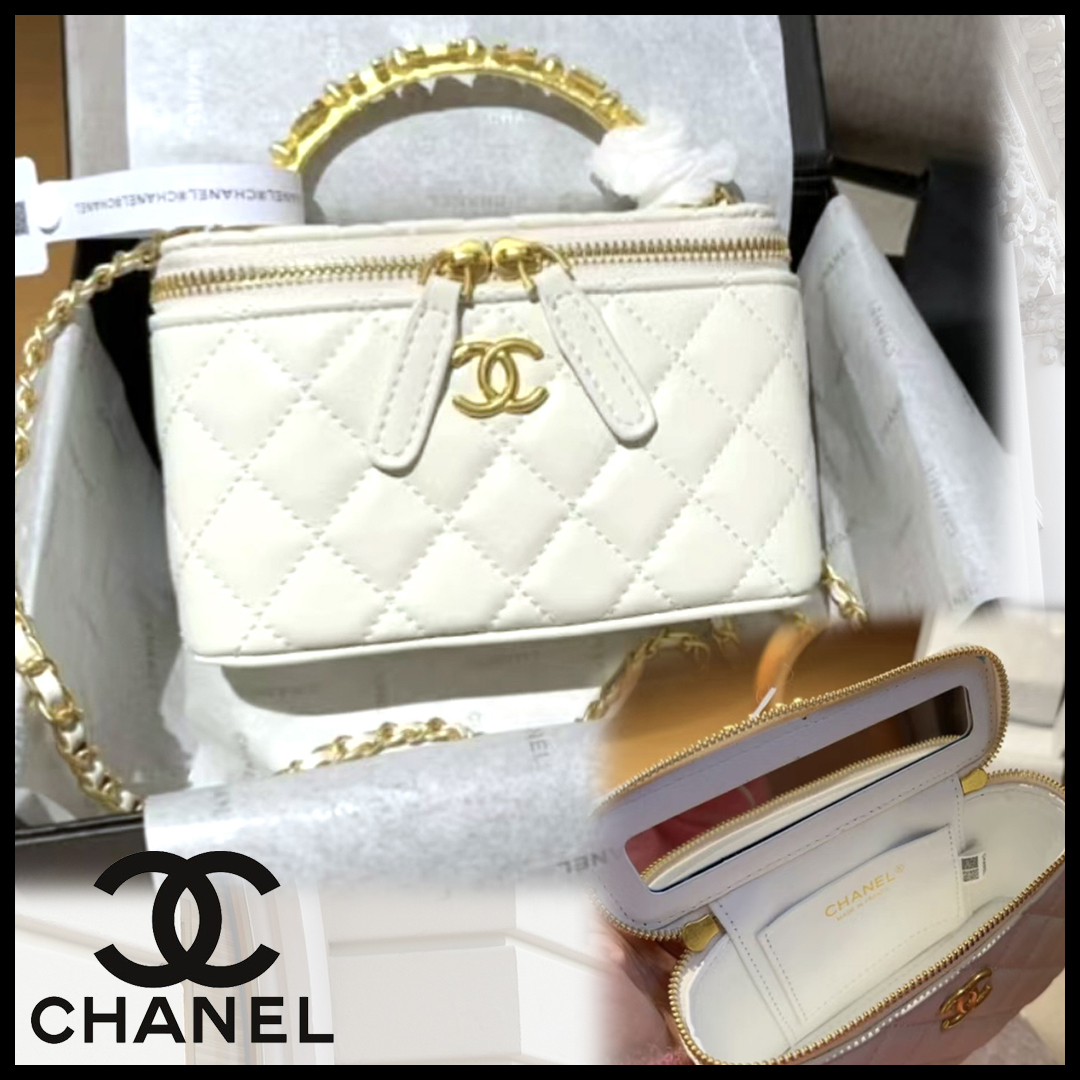 大人エレガント♡【CHANEL】パールハンドル バニティバッグ