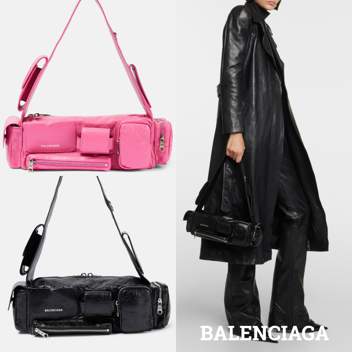 新作*BALENCIAGA*スーパービジー XS レザーショルダーバッグ