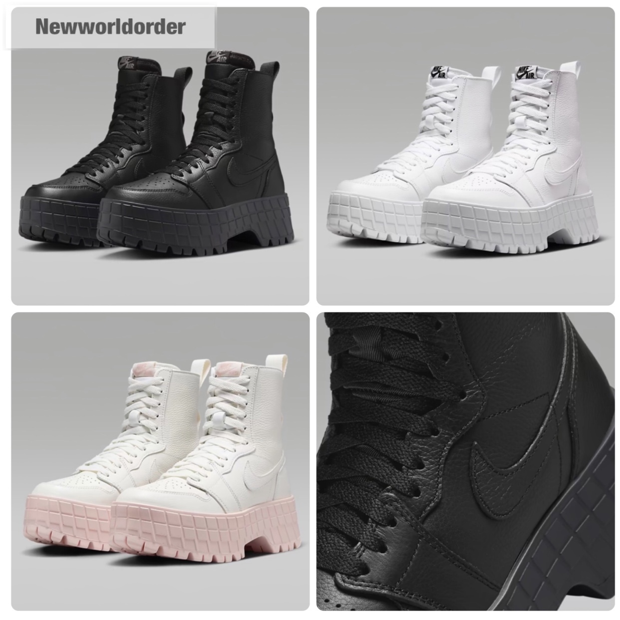 【厚底デザインが可愛い】Nike ナイキ ジョーダン レザーブーツ