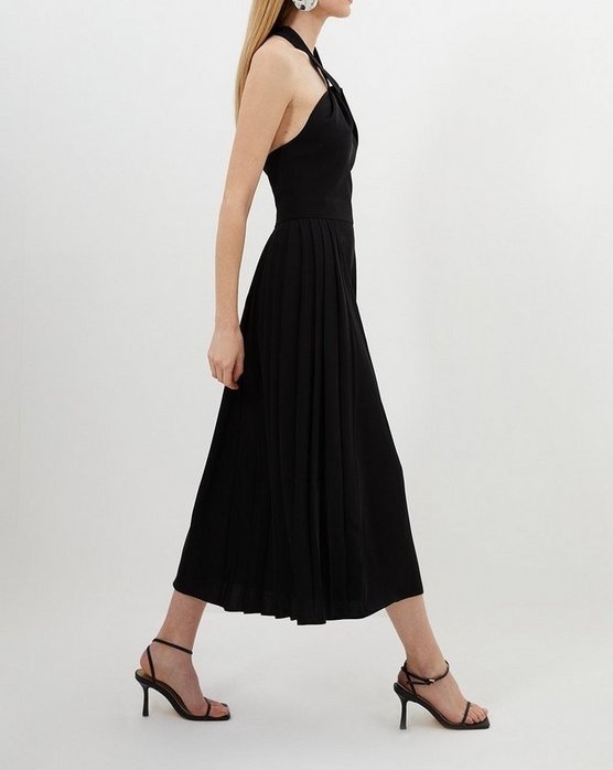 Karen Millen♢ ソフトテーラード ホルターネック ワンピ