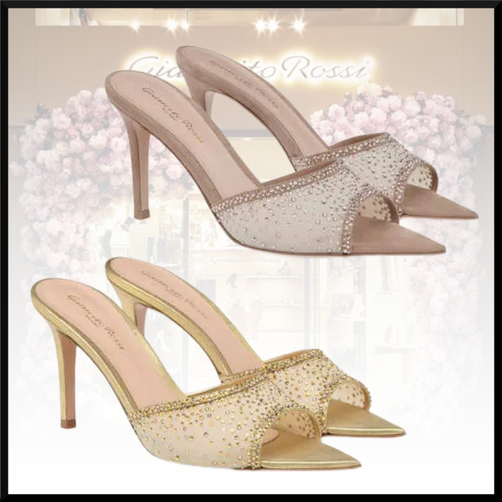 【Gianvito Rossi】RANIA MULE 85 ポインテッドトゥ ミュール