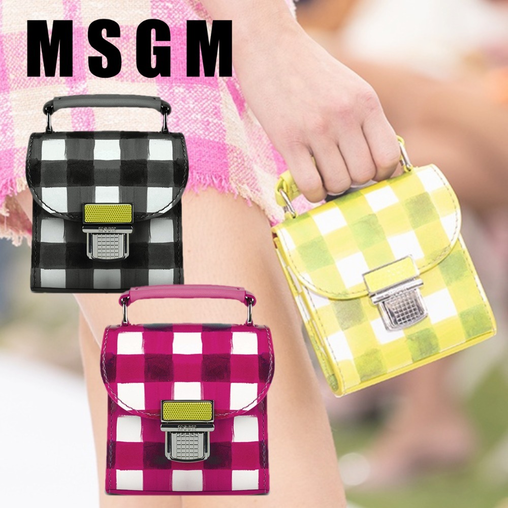 関税送料込♪MSGM/Mini CLIC ギンガムチェックバック