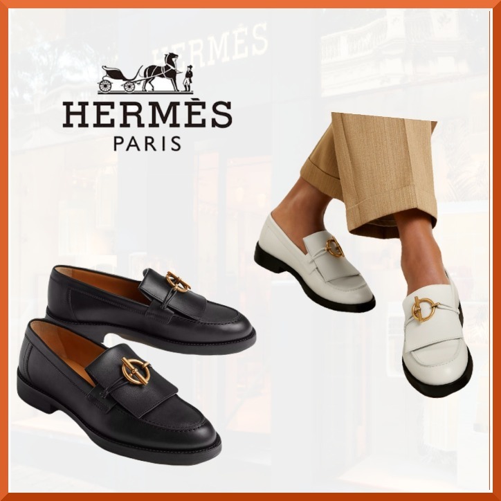 ローファー【HERMES】インパクトローファー 3色 レトロなカッコよさ・大人気】HERMES モカシン 《インパクト
