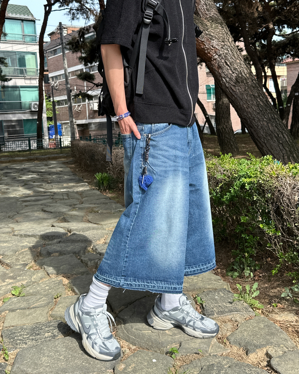 【SCENERITY】Lycee Bermuda denim pants Trin Bermuda denim pants - SCENERITY | 60% - Asian Fashion