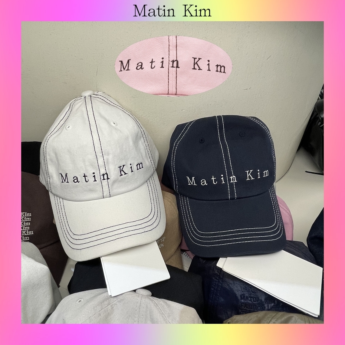 【Matin Kim】韓国人気★ MATIN STITCH BALL CAP