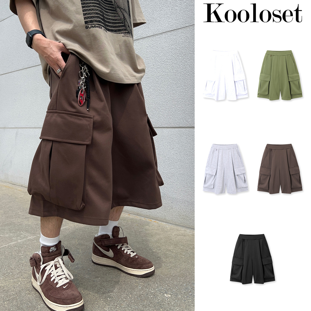 【KOOLOSET】D-Ring Cargo Bermuda Sweatpants