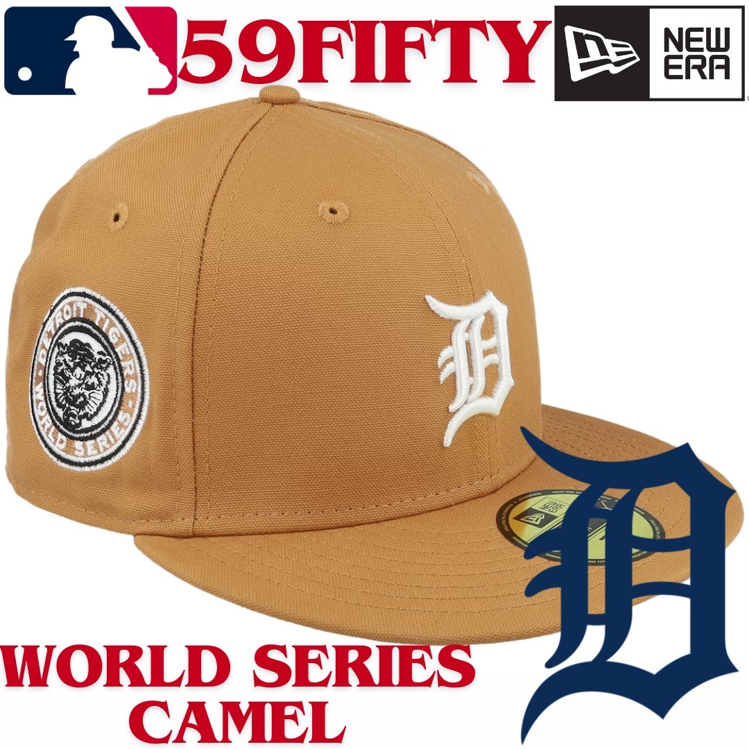 【US限定】NEW ERA 59FIFTY Detroit Tigers World Series Camel