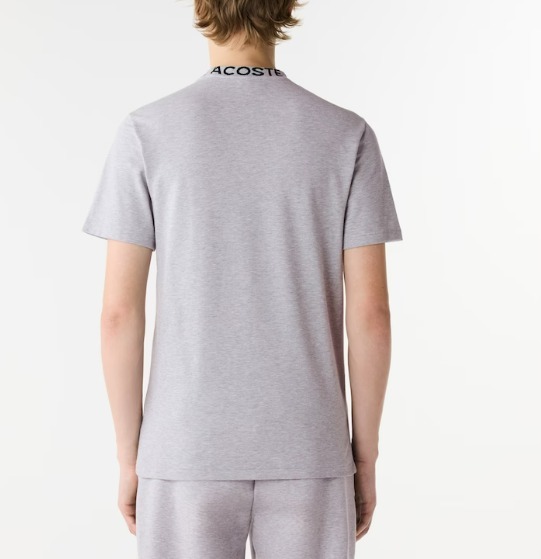 LACOSTE ウルトラ ライト ピケ ロゴ ジャカード カラー Tシャツ