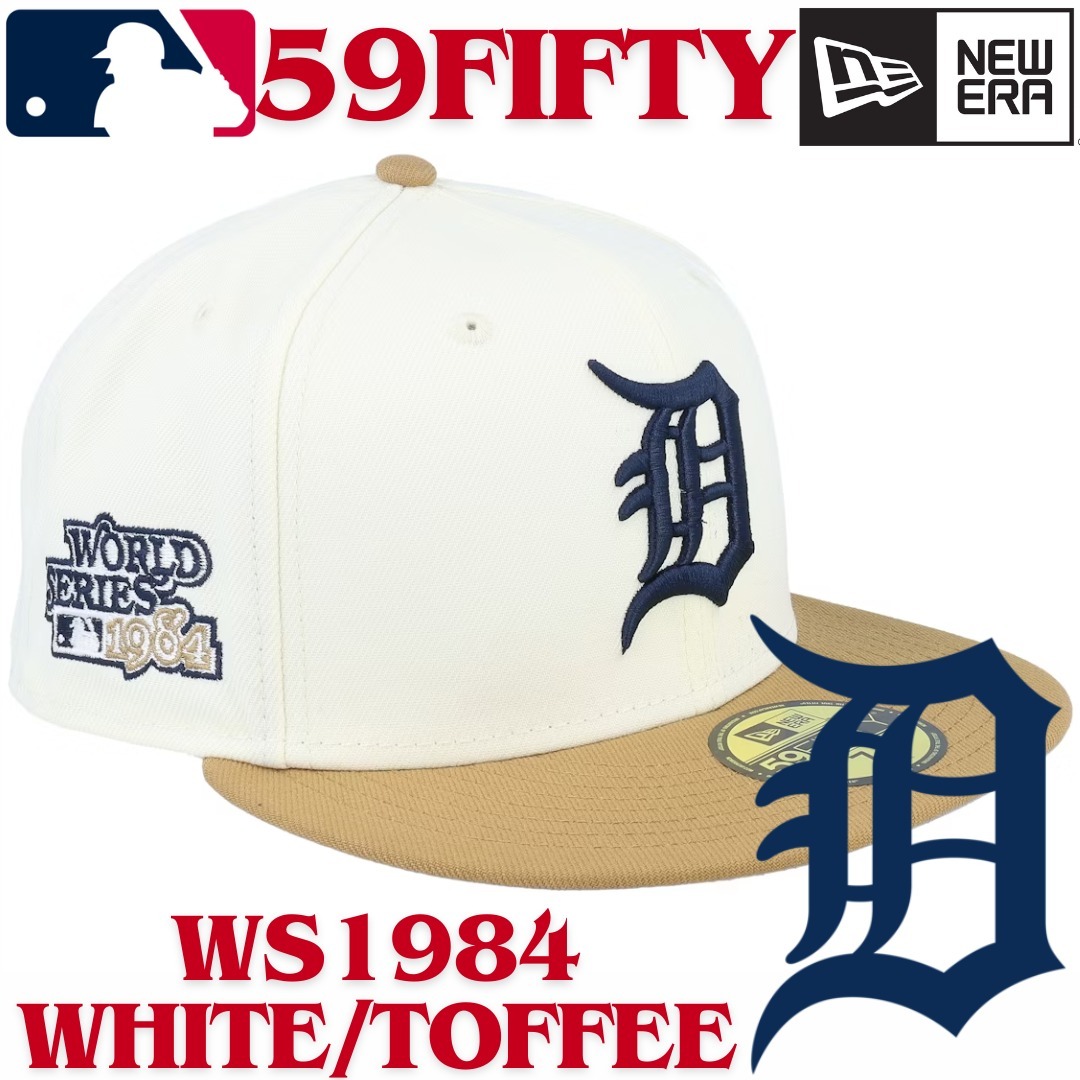 【US限定】NEW ERA 59FIFTY Detroit Tigers WS1984 White/Toffee