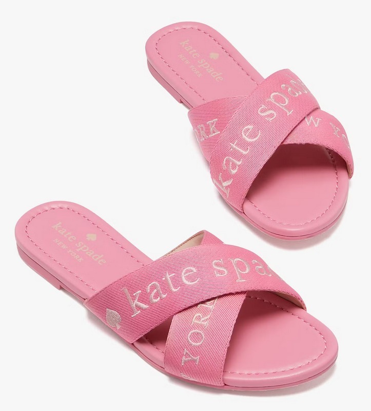 kate spade ロゴ ストラップ スライド サンダル 関税送料込